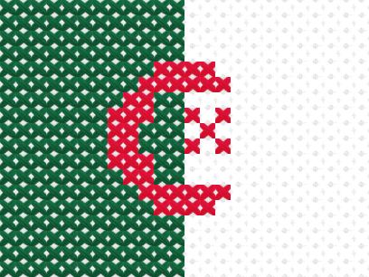 Algeria Flag cross stitch motif preview