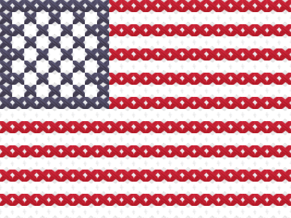 American Flag cross stitch motif preview