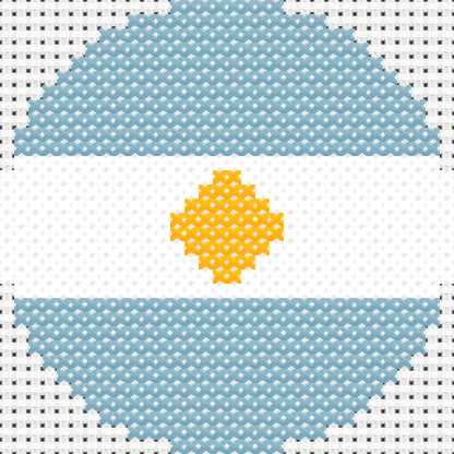 Round Argentina Flag cross stitch motif preview