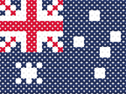 Australian Flag cross stitch motif preview