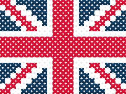 British Flag cross stitch motif preview