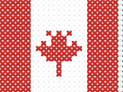Canadian Flag cross stitch motif preview