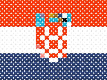 Croatia Flag cross stitch motif preview