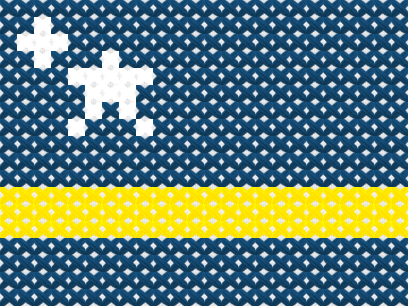 Curacao Flag cross stitch motif preview