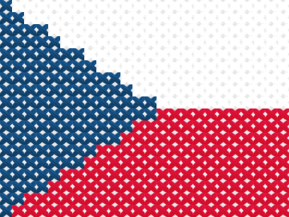 Czechia Flag cross stitch motif preview
