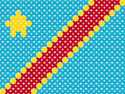 DR Congo Flag cross stitch motif preview