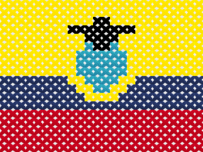 Ecuador Flag cross stitch motif preview
