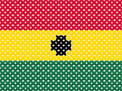 Ghana Flag cross stitch motif preview