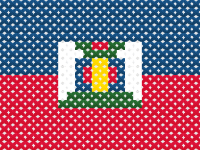 Haiti Flag cross stitch motif preview