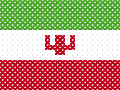 Iran Flag cross stitch motif preview
