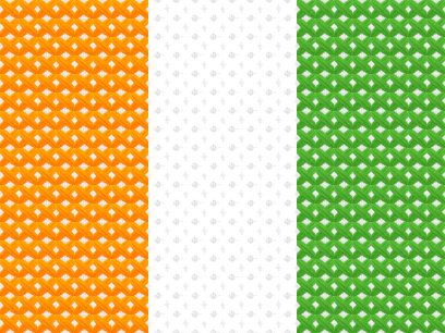 Ivory Coast Flag cross stitch motif preview