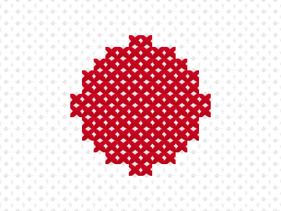 Japan Flag cross stitch motif preview
