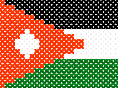 Jordan Flag cross stitch motif preview