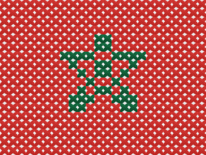 Morocco Flag cross stitch motif preview