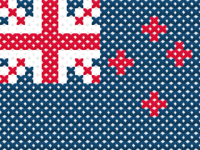 New Zealand Flag cross stitch motif preview