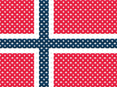 Norway Flag cross stitch motif preview
