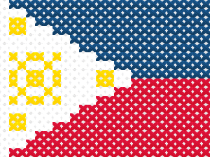 Philippine Flag cross stitch motif preview