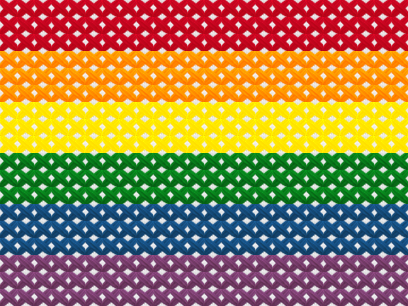 Pride Flag cross stitch motif preview