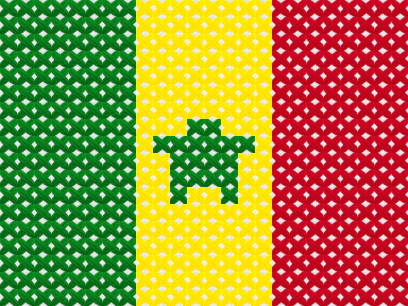 Senegal Flag cross stitch motif preview