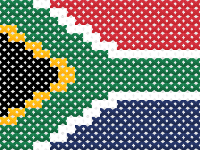 South African Flag cross stitch motif preview