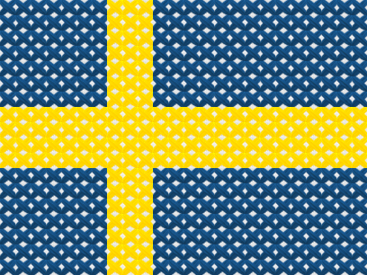 Sweden Flag cross stitch motif preview