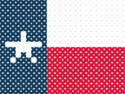 Texas Flag cross stitch motif preview