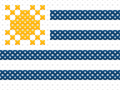 Uruguay Flag cross stitch motif preview