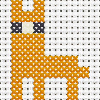 Alpaca cross stitch motif preview
