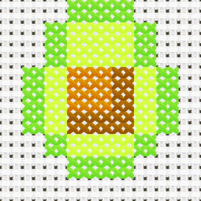 Avocado cross stitch motif preview