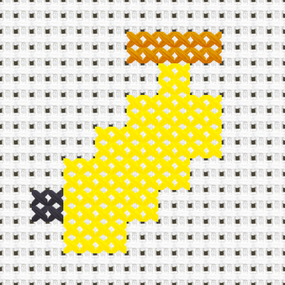 Banana cross stitch motif preview