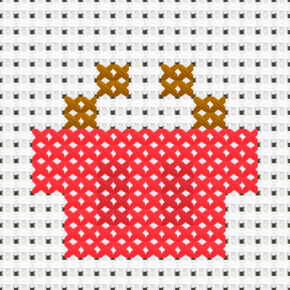 Basket cross stitch motif preview