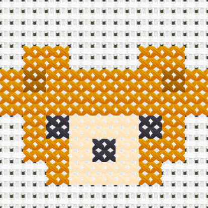 Bear cross stitch motif preview