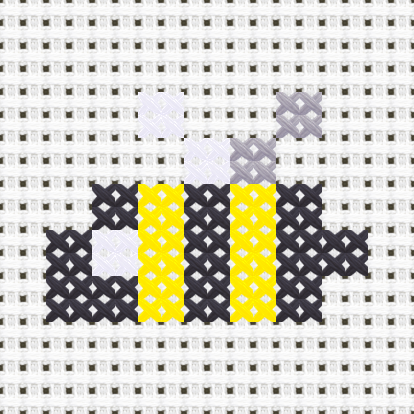 Bee Side cross stitch motif preview