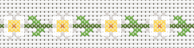 Daisy Chain Border cross stitch motif preview