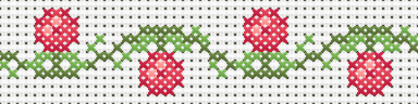 Rose Vine Border cross stitch motif preview