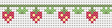 Strawberry Vine Border cross stitch motif preview