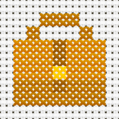 Briefcase cross stitch motif preview