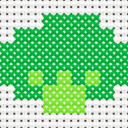 Broccoli cross stitch motif preview