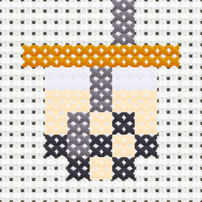 Bubble Tea cross stitch motif preview