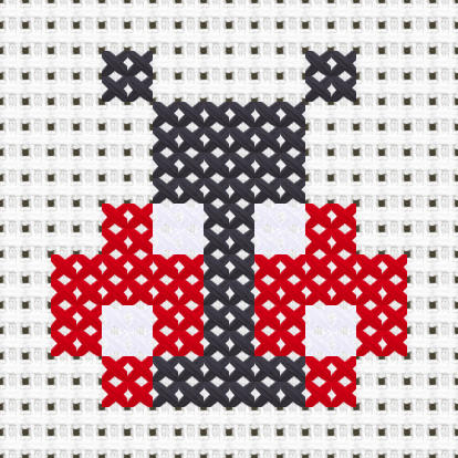 Bug cross stitch motif preview