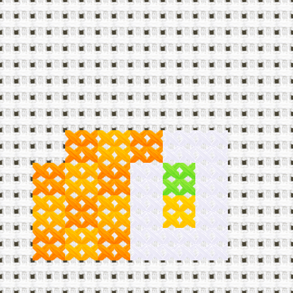 California Roll cross stitch motif preview