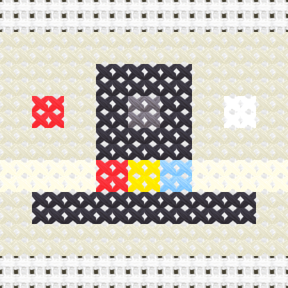 Camera Polaroid cross stitch motif preview