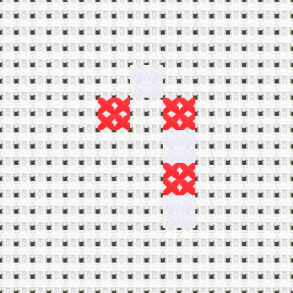 Candycane cross stitch motif preview