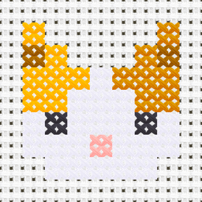 Cat Calico cross stitch motif preview