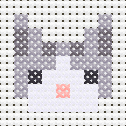 Cat Grey cross stitch motif preview