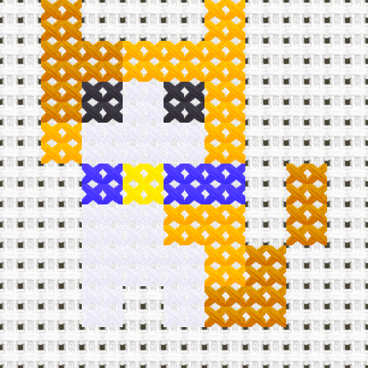 Cat Sit cross stitch motif preview