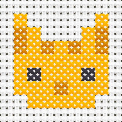 Cat Tabby cross stitch motif preview