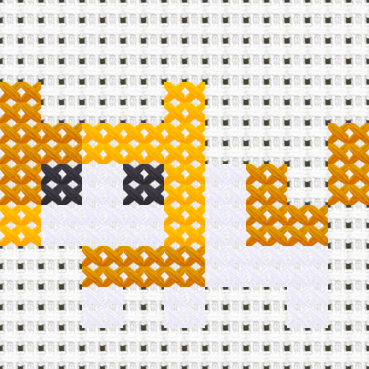 Cat cross stitch motif preview