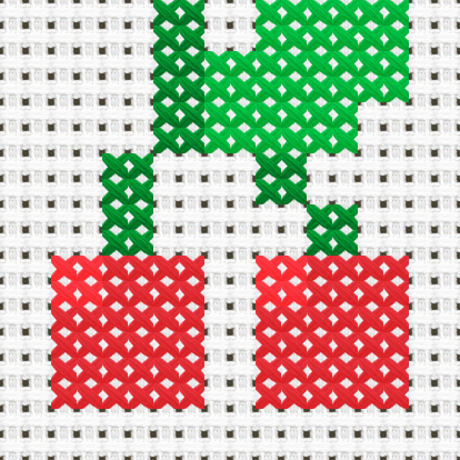 Cherry cross stitch motif preview