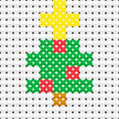 Christmas Tree cross stitch motif preview